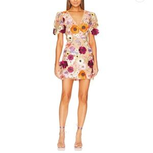 Floral Embroidered Mini Dress